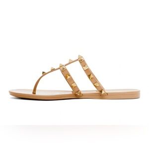 Valentino rockstud beige jelly sandals sz 38